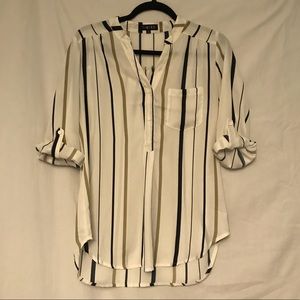 Charlotte Russe Striped Button Down Blouse